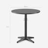 Engys Round Table 70cm for Bar, Pub, Restaurant with Bag Hook Discounts