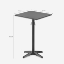 High Bar Bistrot Table 70x70x105cm Black with Bag Hook Jotor+ Sale