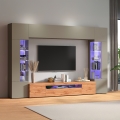 Modern Living Room Wall Unit with TV Stand and 2 Display Cabinets Egypt TW Promotion