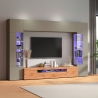 Modern Living Room Wall Unit with TV Stand and 2 Display Cabinets Egypt TW Promotion