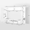 Modern Living Room Wall Unit with TV Stand and 2 Display Cabinets Egypt TW Discounts