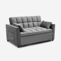 Kilios Convertible Recliner Sofa Bed for Two with Pull-Out Seat, Gray Sale