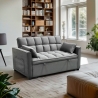 Kilios Convertible Recliner Sofa Bed for Two with Pull-Out Seat, Gray Promotion