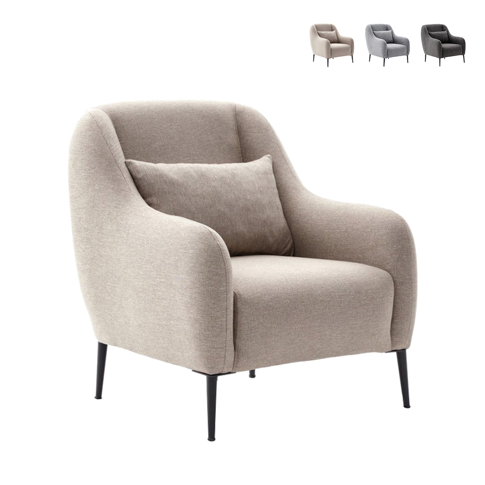 Modern Fabric Lounge Chair with Cushion Venus Promotion