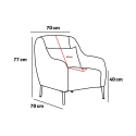 Modern Fabric Lounge Chair with Cushion Venus 