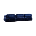 4-Seater Modular Blue Velvet Sofa with Ottoman - Bubble 3SPV Offers