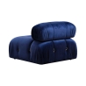 4-Seater Modular Blue Velvet Sofa with Ottoman - Bubble 3SPV Discounts