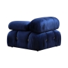 4-Seater Modular Blue Velvet Sofa with Ottoman - Bubble 3SPV Bulk Discounts