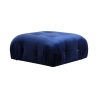 4-Seater Modular Blue Velvet Sofa with Ottoman - Bubble 3SPV Choice Of
