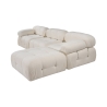 4-Seater Modular Sofa with Footstool in White Bouclé Bubble 3SPB Catalog