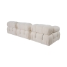 4-Seater Modular Sofa with Footstool in White Bouclé Bubble 3SPB Choice Of