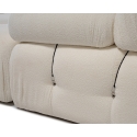 4-Seater Modular Sofa with Footstool in White Bouclé Bubble 3SPB Model