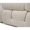 4-Seater Modular Sofa with Footstool in White Bouclé Bubble 3SPB Model
