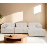 4-Seater Modular Sofa with Footstool in White Bouclé Bubble 3SPB Sale
