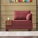 Fly Right Fabric Chaise Lounge Chair with Integrated Tray 