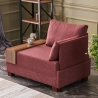 Fly Right Fabric Chaise Lounge Chair with Integrated Tray 