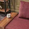 Fly Right Fabric Chaise Lounge Chair with Integrated Tray 
