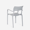 Outdoor Polypropylene Chair with Armrests for Bar Kitchen Satin On Sale