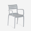Outdoor Polypropylene Chair with Armrests for Bar Kitchen Satin Offers