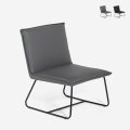 Modern Padded Armchair for Lounge and Office in Faux Leather Lova Promotion
