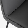 Modern Padded Armchair for Lounge and Office in Faux Leather Lova Sale