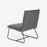 Modern Padded Armchair for Lounge and Office in Faux Leather Lova On Sale