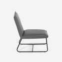 Modern Padded Armchair for Lounge and Office in Faux Leather Lova Offers