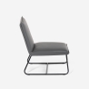 Modern Padded Armchair for Lounge and Office in Faux Leather Lova Offers