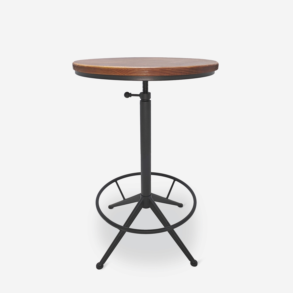 Adjustable Industrial Vintage Round Bar Table Girus