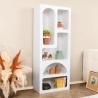 Modern White Wall Bookshelf with 5 Compartments H150cm Venus Sale