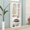 Modern White Wall Bookshelf with 5 Compartments H150cm Venus Catalog