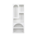 Modern White Wall Bookshelf with 5 Compartments H150cm Venus Offers