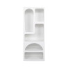 Modern White Wall Bookshelf with 5 Compartments H150cm Venus Offers