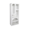 Modern White Wall Bookshelf with 5 Compartments H150cm Venus On Sale