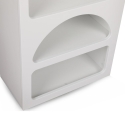 Modern White Wall Bookshelf with 5 Compartments H150cm Venus Choice Of