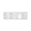 White Lorin Low Design TV Stand 160x40cm with 7 Compartments Discounts