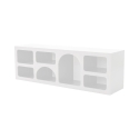 White Lorin Low Design TV Stand 160x40cm with 7 Compartments Catalog