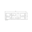 White Lorin Low Design TV Stand 160x40cm with 7 Compartments Bulk Discounts