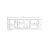 White Lorin Low Design TV Stand 160x40cm with 7 Compartments Bulk Discounts