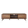 Walnut Color Wooden TV Stand with 2 Drop-Down Doors and 2 Shelves Choice Of