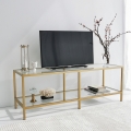 Modern Metal and Glass TV Stand 130cm Goldy Promotion