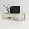 Modern Metal and Glass TV Stand 130cm Goldy Catalog
