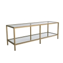 Modern Metal and Glass TV Stand 130cm Goldy Choice Of