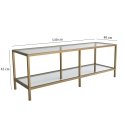 Modern Metal and Glass TV Stand 130cm Goldy Model