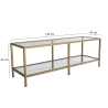 Modern Metal and Glass TV Stand 130cm Goldy Model