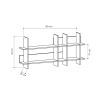 Beads White Wood Wall Shelf 150x70cm - Modern Design Offers