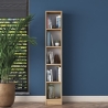 Wally Tall and Narrow Wall Bookshelf 170cm with 5 Wooden Shelves Promotion