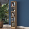 Wally Tall and Narrow Wall Bookshelf 170cm with 5 Wooden Shelves On Sale