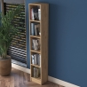 Wally Tall and Narrow Wall Bookshelf 170cm with 5 Wooden Shelves Offers