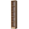 Wally Tall and Narrow Wall Bookshelf 170cm with 5 Wooden Shelves Discounts